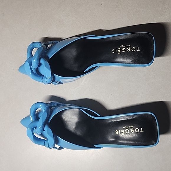 Torgeis Chain Kitten Heel Mule Size 7 - Picture 8 of 9